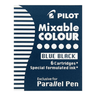Pilot Parallel Cartucho Recarga Azul Piedra (Blue Black) - (Set de 6 unidades)