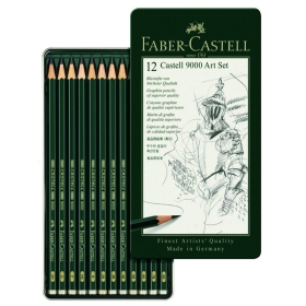 Faber-Castell 9000 Graphite Pencils Art - Set de 12 (2H al 8B)