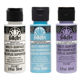 Plaid Folkart Multi-Surface Pearl - Pintura Acrílica Perlada 2oz (59ml) - (Disponible en 5 colores)