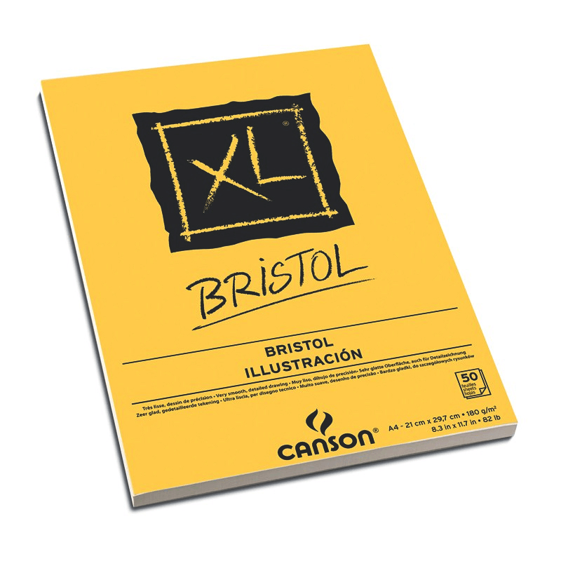 Canson XL Bristol A4 (21 x 29,7cm) 50 Hojas de 180 Gsm