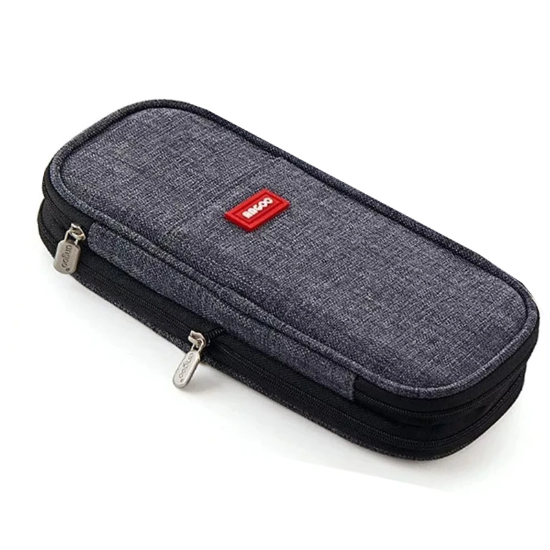 Estuche angoo rectangular - gris