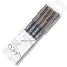 Copic Multiliner Set de 4 (005, 01, 03, 05) - Gris Calido