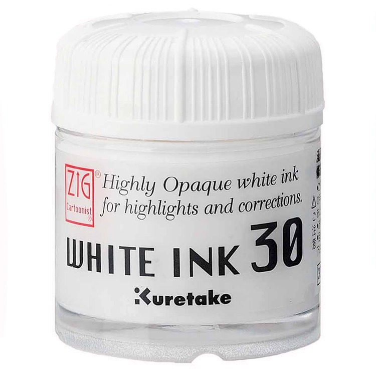 Kuretake Zig Cartoonist White Ink 30 (Tinta 30ml)