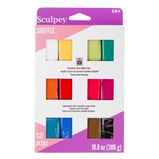 Sculpey Soufflé MultiPack 12 Colores - 306 g (12 x 25,5 g)