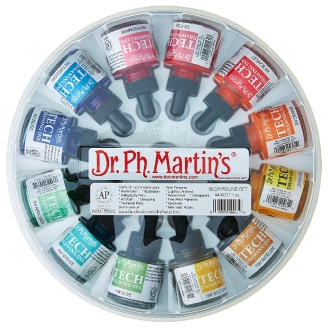 Dr. Ph. Martin's TECH Drawing Ink 30ml - Set de 12 Colores