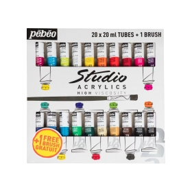 Pebeo XL Studio Oleo - Set 20 Colores 20ml + Pincel