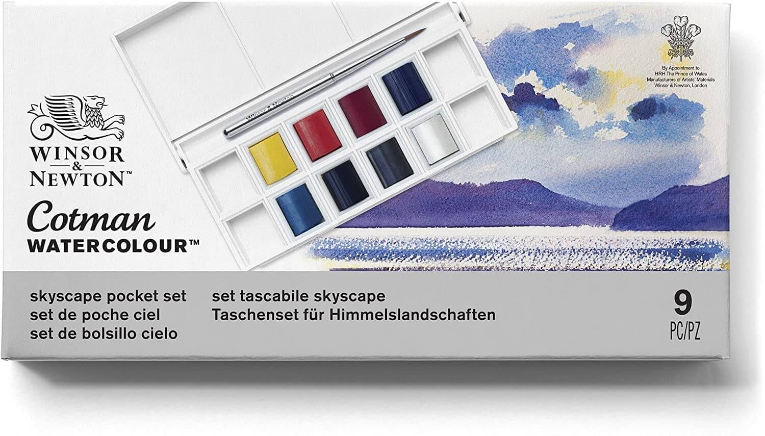Winsor & Newton Cotman Pocket Set de 8 Colores (1/2 pastillas) - Cielo