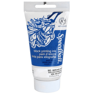 Speedball Tinta Xilografía - Blanco, 37 ml, soluble en agua