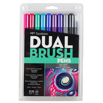  Tombow Dual Brush Pens Paleta Galaxy - Set de 10 marcadores