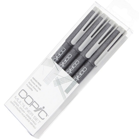 Copic Multiliner Set de 4 (005, 01, 03, 05) - Gris Frio