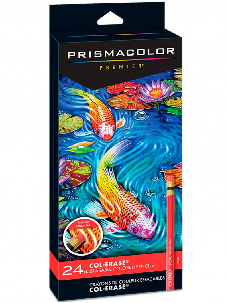 Prismacolor Col-Erase (Lapices de Colores Borrables) - Set de 24 Colores