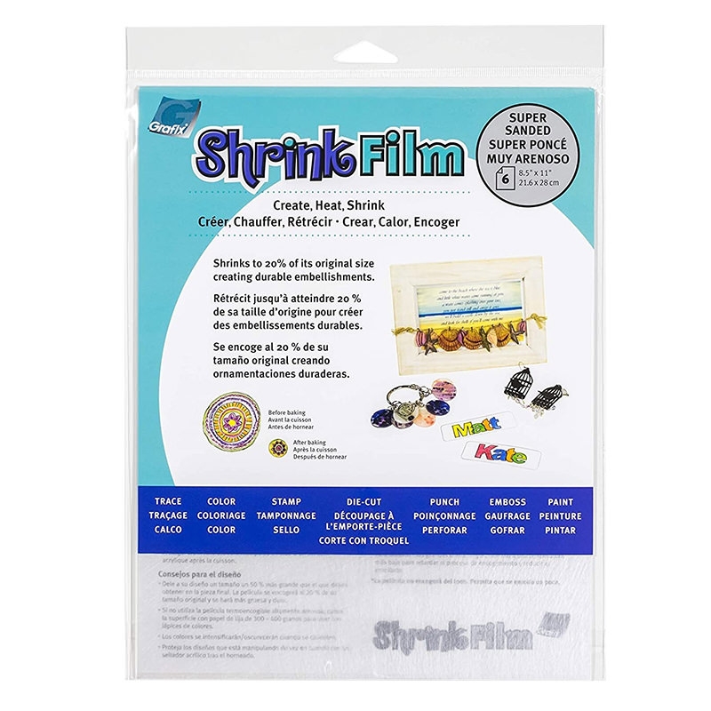 Grafix Shrink Film - Hojas Super Arenoso (Pack de 6)