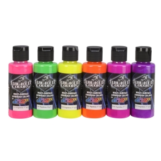 Createx Colors w103 Wicked - Fluorescent 60 ml (Set de 6 Colores)