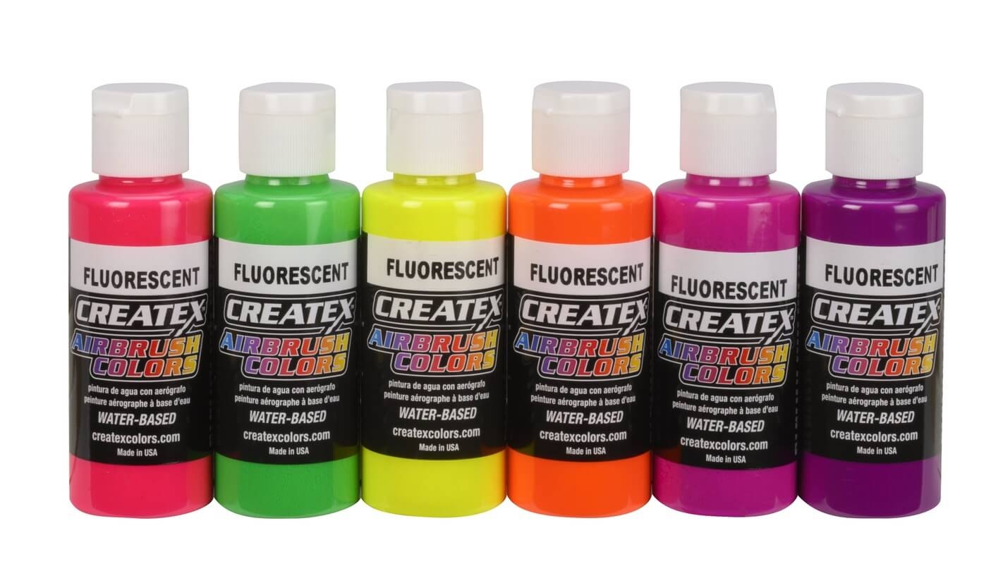 Createx Colors 5802-00 AirBrush - Fluorescent 60 ml (Set de 6 Colores) 