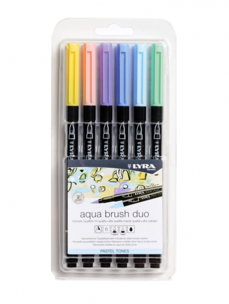 Lyra Aqua Brush Duo - Set de 6 Pasteles 