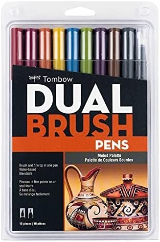 Tombow Dual Brush Pens Paleta Tenue - Set de 10 marcadores