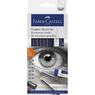 Faber-Castell Graphite Sketch Set - 8 Piezas 