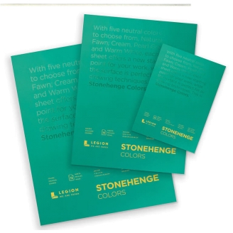 Legion Stonehenge Colors 100% Algodón 15 Hojas de 250 Gsm - Disponible En 3 Tamaños