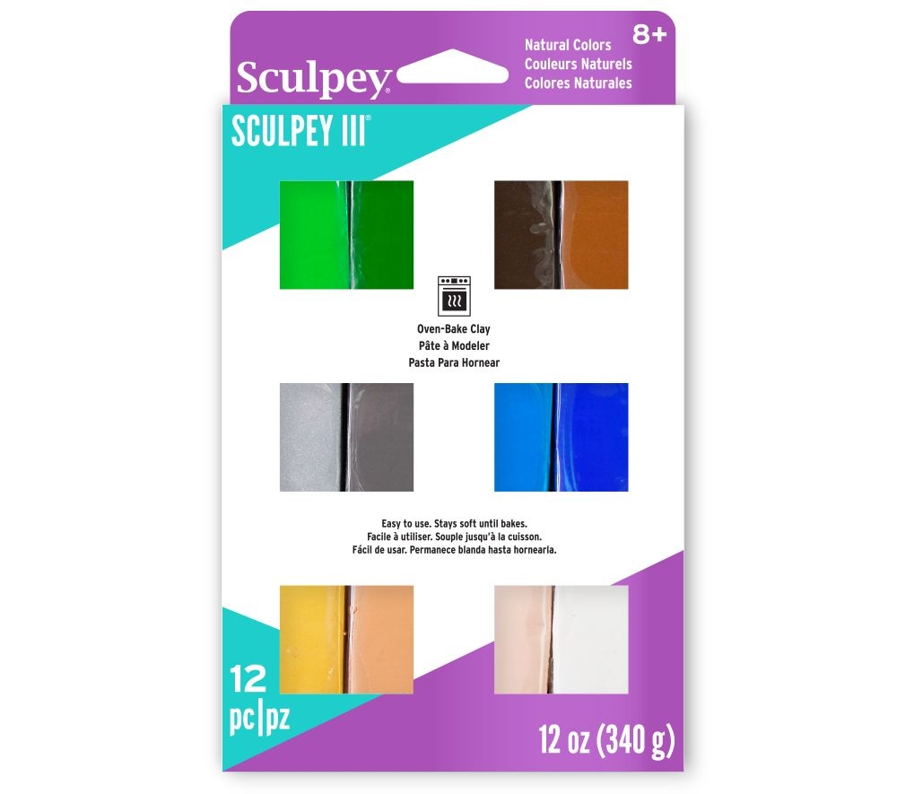 Sculpey III Multipack Naturales – 12 colores 28 gr/1 oz