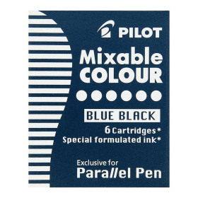Pilot Parallel Cartucho Recarga Azul Piedra (Blue Black) - (Set de 6 unidades)