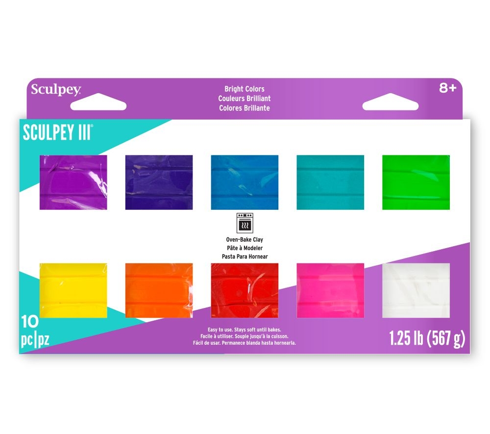 Sculpey III Multipack Brillantes – 10 colores 57 gr/2 oz