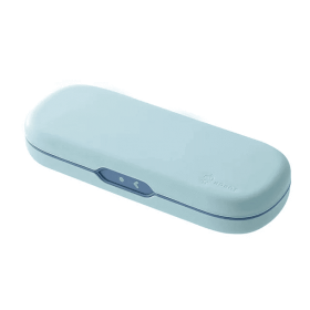 Estuche Macaron Caja Plástica - Celeste