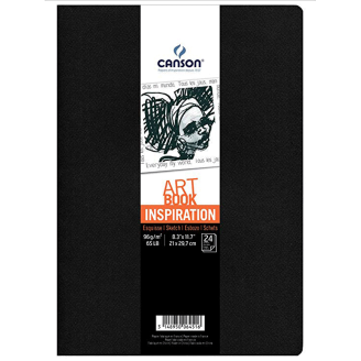 Canson Kit 2 Artbooks Inspiration  - A6 24 Hojas (Negro) (10,5 X 14,8 cm)