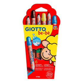 Giotto Be-Bé Lápices de Colores para Niños - Set de 6 colores