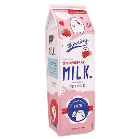 Estuche para Lapices Milk Box - Strawberry (Rosado)