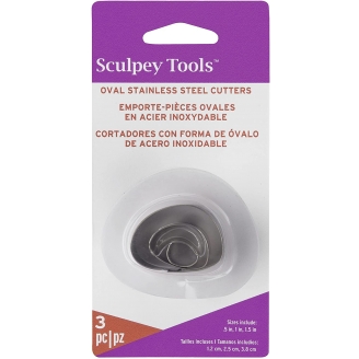 Sculpey Premo! Cortadores - Ovalo Irregular, set de 3