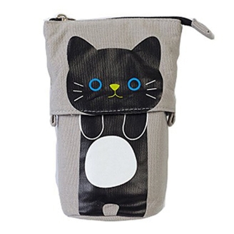 Estuche Retractil Gris - Gato Negro