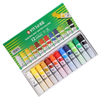 Sakura Mat Water Colors Acuarelas de 12ml - Set de 12 Colores