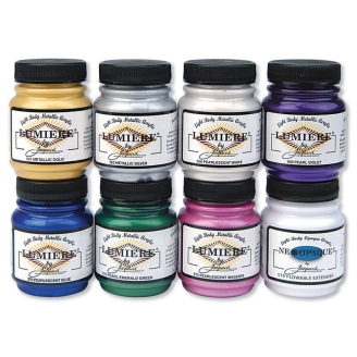 Jacquard Dye-Na-Flow (Pintura Acrilica Extra Liquida) Exciter Pack - (Set  de 9 Colores de 14.8ml) - Pinturas & Pinceles