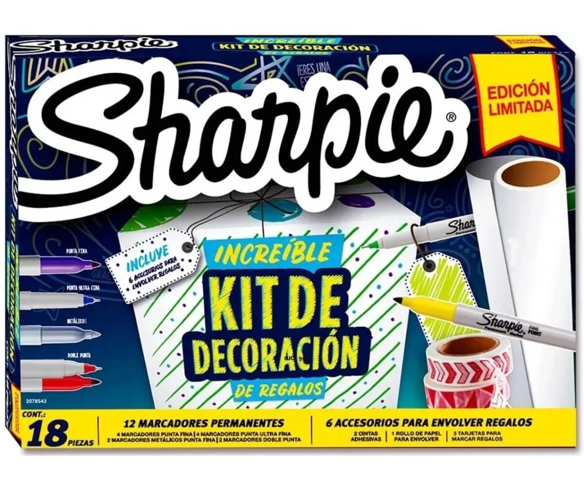 Sharpie Kit Decoración de Regalos - 18 Piezas