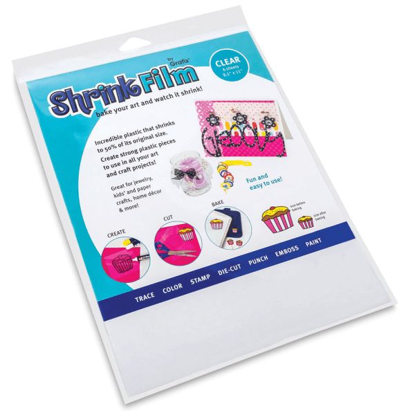 Grafix Shrink Film - Hojas Transparentes (Pack de 6)