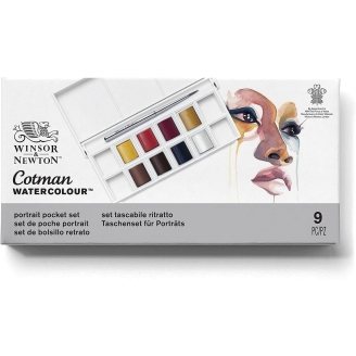 Winsor & Newton Cotman Pocket Set de 8 Colores (1/2 pastillas) - Retrato