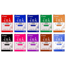 Pilot Ink Catridges de Tinta para Plumas Fuente - Set de 5 cartuchos (Disponible en 10 colores)