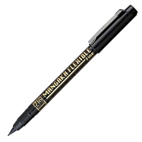 Kuretake Zig Cartoonist Mangaka Flexible Marker Fino - Negro