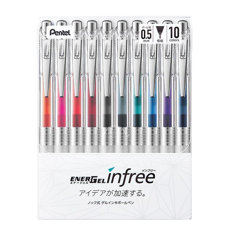  Pentel Energel infree 0.5mm - Set de 10 