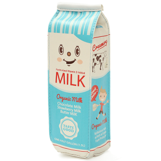 Estuche para Lapices Milk Box - Smile (Celeste)