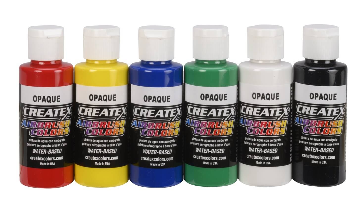 Createx Colors 5803-00 AirBrush - Opaque 60 ml (Set de 6 Colores) 