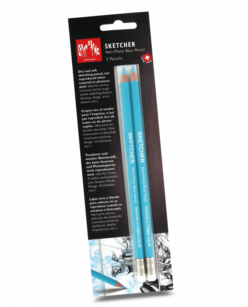 Caran D'ache Sketcher lápiz Non Photo Blue - set de 2 unidades