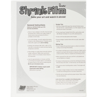 Grafix Shrink Film - Hojas Transparentes (Pack De 50)