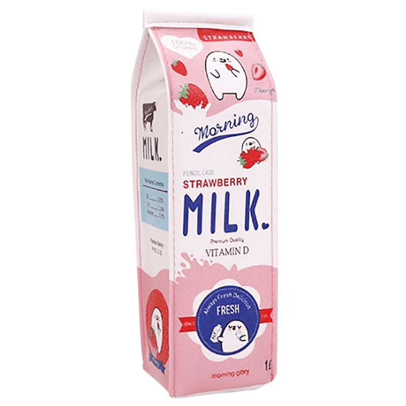 diseño de cartón de leche Fablcrew color rosa 20*5*6 cm Estuche con cremallera