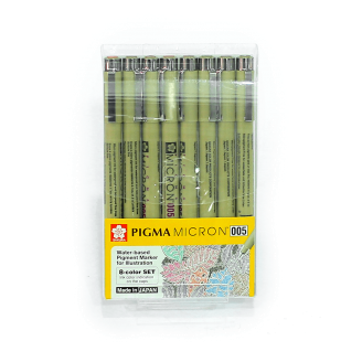 Sakura Pigma Micron Tiralineas Set  0,05  (8 Colores)