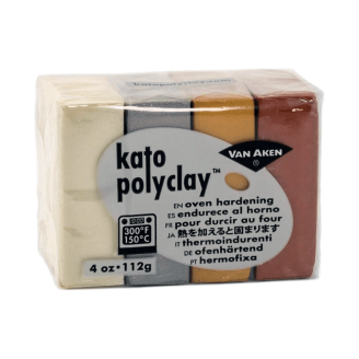 Van Aken Kato Polyclay - Set de 112g (4 x 28g) - Metallic