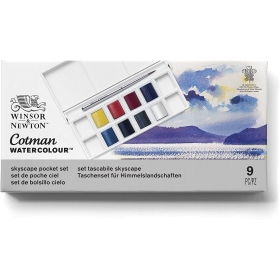 Winsor & Newton Cotman Pocket Set de 8 Colores (1/2 pastillas) - Cielo