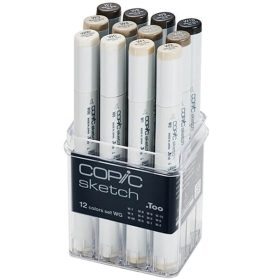 Copic Sketch Set de 12 - WG (Warm Gray)