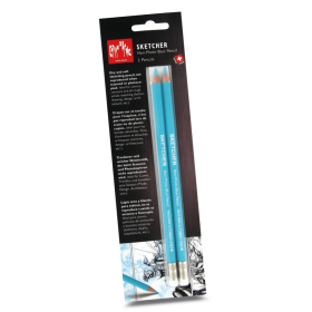 Caran D'ache Sketcher lápiz Non Photo Blue - set de 2 unidades