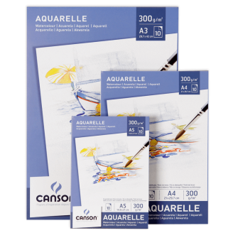 Canson Aquarelle Pad 300 Gsm (Disponible en 3 medidas)